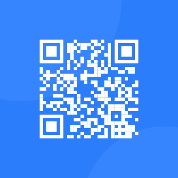 image showing a qr code contrasted against a blue background